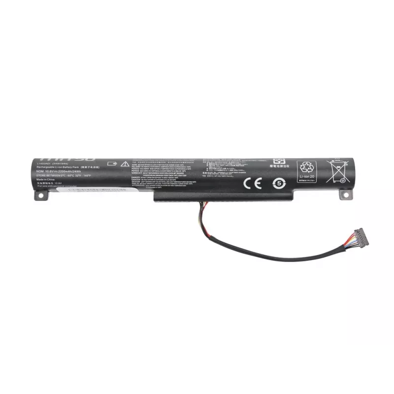MITSU Akku für Lenovo IdeaPad 100-15IBY 2200 mAh (24 Wh) 10,8-11,1 V