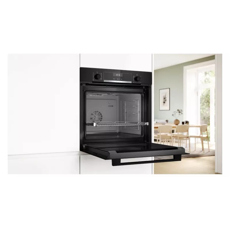 Bosch Serie 6 HBG557EB3 Einbau-Backofen mit Pyrolyse-Selbstreinigung, 71L, Schwarz