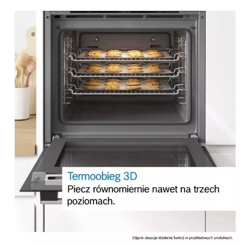 Bosch Serie 6 HBG557EB3 Einbau-Backofen mit Pyrolyse-Selbstreinigung, 71L, Schwarz