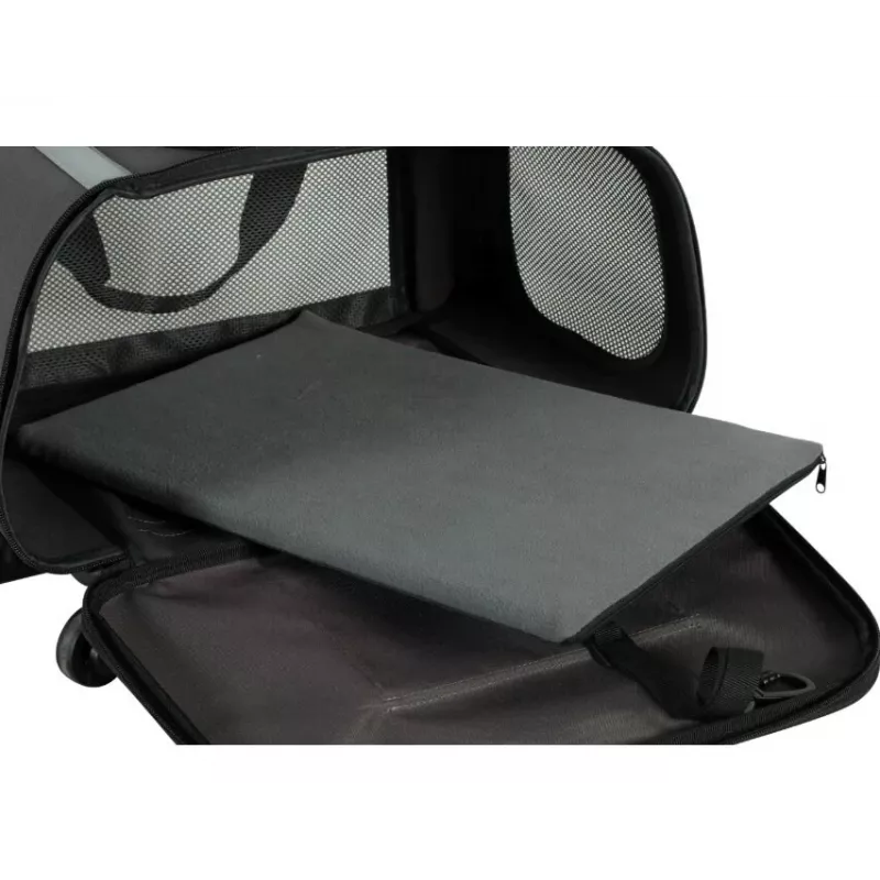 ZOLUX NOMAD Haustiertransportbox auf Rädern für Hunde und Katzen 47x32x27 cm Schwarz