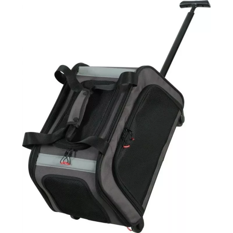 ZOLUX NOMAD Haustiertransportbox auf Rädern für Hunde und Katzen 47x32x27 cm Schwarz