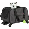 ZOLUX NOMAD Haustiertransportbox auf Rädern für Hunde und Katzen 47x32x27 cm Schwarz