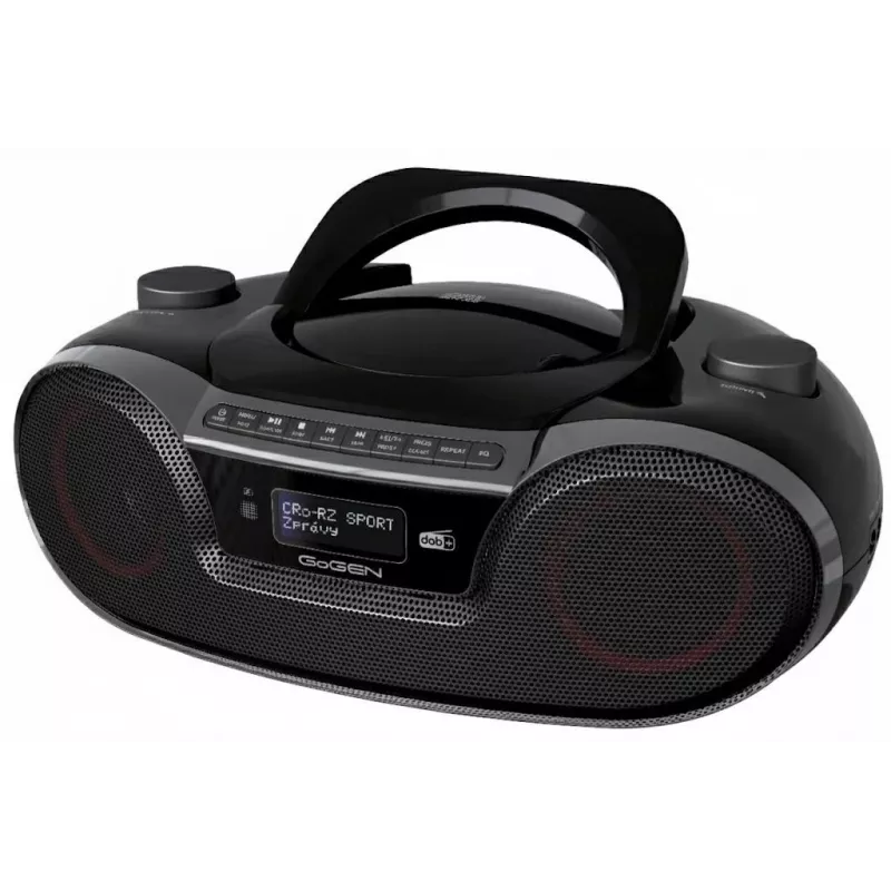 GoGEN GOG-CDM490BTDABS Tragbare Boombox mit CD, DAB+, FM, Bluetooth 5.0, USB MP3, Silber