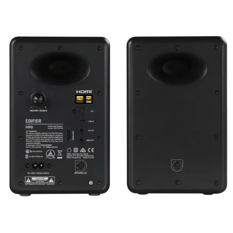 Edifier M90 Kompakte aktive 2.0-Lautsprecher, Schwarz