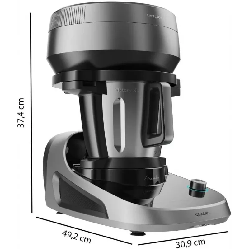 Cecotec Mambo CooKing Victory Multifunktions-Küchenmaschine 1700 W 4,5 L Schwarz/Grau
