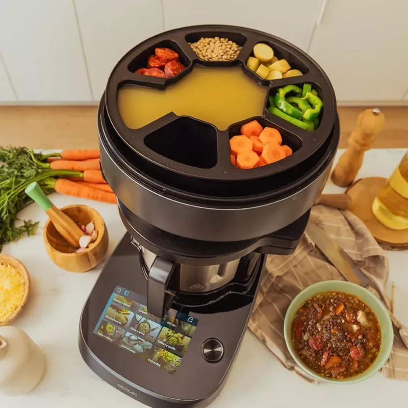 Cecotec Mambo CooKing Victory Multifunktions-Küchenmaschine 1700 W 4,5 L Schwarz/Grau