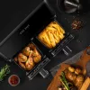 ELDOM FR210 DualCrisp Doppel-Heißluftfritteuse, 2200 W, 8 L Fassungsvermögen, LED-Display, Schwarz
