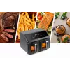 ELDOM FR210 DualCrisp Doppel-Heißluftfritteuse, 2200 W, 8 L Fassungsvermögen, LED-Display, Schwarz