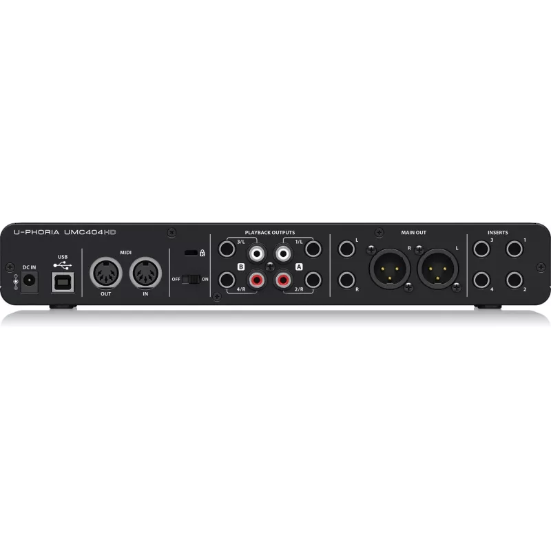 Behringer UMC404HD USB Audio Interface 4x4 24-bit/192 kHz mit MIDAS Preamps