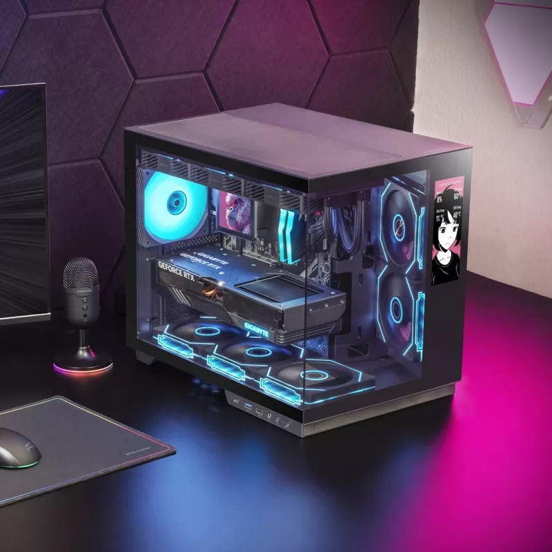 Tacens Mars Gaming MCMIRAGE Midi-Tower Computergehäuse Schwarz