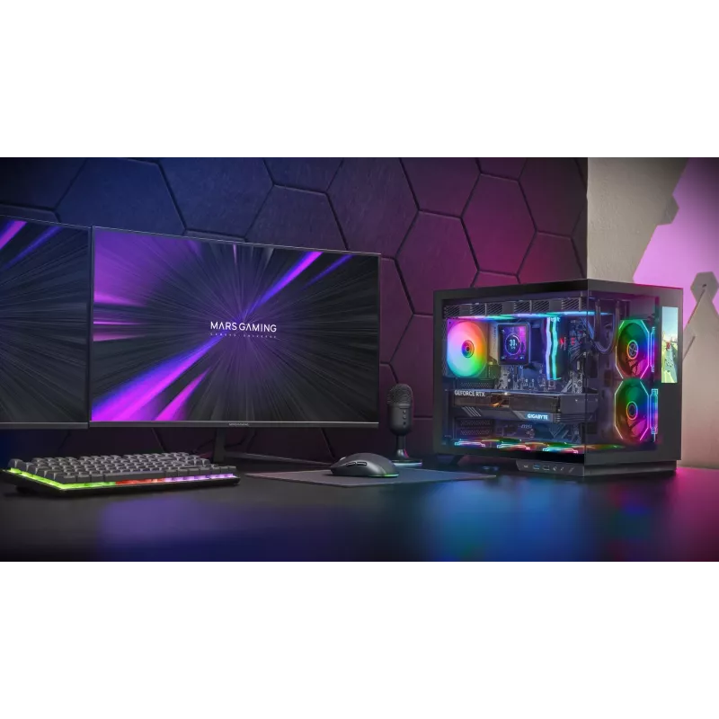 Tacens Mars Gaming MCMIRAGE Midi-Tower Computergehäuse Schwarz
