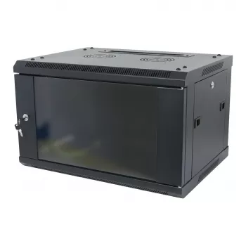 ALLNET SMA-Series 19 Zoll Wandgehäuse 12U 1-teilig 600mm Tiefe Schwarz Flat Pack