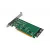ICY DOCK EXLink MB308A PCIe 4.0 x16 NVMe Adapterkarte mit 2 x SlimSAS 8i (SFF-8654) Anschlüssen & Redriver