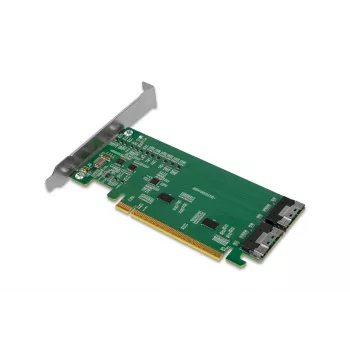 ICY DOCK EXLink MB308A PCIe 4.0 x16 NVMe Adapterkarte mit 2 x SlimSAS 8i (SFF-8654) Anschlüssen & Redriver