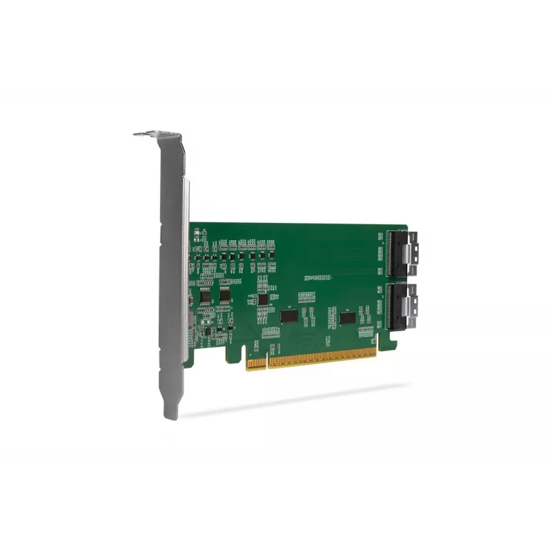 ICY DOCK EXLink MB308A PCIe 4.0 x16 NVMe Adapterkarte mit 2 x SlimSAS 8i (SFF-8654) Anschlüssen & Redriver