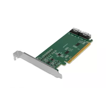 ICY DOCK EXLink MB308A PCIe 4.0 x16 NVMe Adapterkarte mit 2 x SlimSAS 8i (SFF-8654) Anschlüssen & Redriver