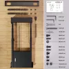 ONKRON FPRO2L-30-B Mobiler Bodenständer für 55-100 Zoll Fernseher, Schwarz