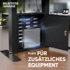 ONKRON FPRO2L-40-B TV Bodenständer für 55-100 Zoll Fernseher, Schwarz, 100 kg Tragfähigkeit, mobiler AV-Wagen