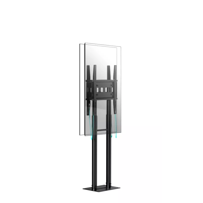 ONKRON FPRO2L-20-B Mobiler TV-Wagen für 55-100 Zoll Fernseher, Schwarz