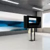 ONKRON FPRO2L-20-B Mobiler TV-Wagen für 55-100 Zoll Fernseher, Schwarz
