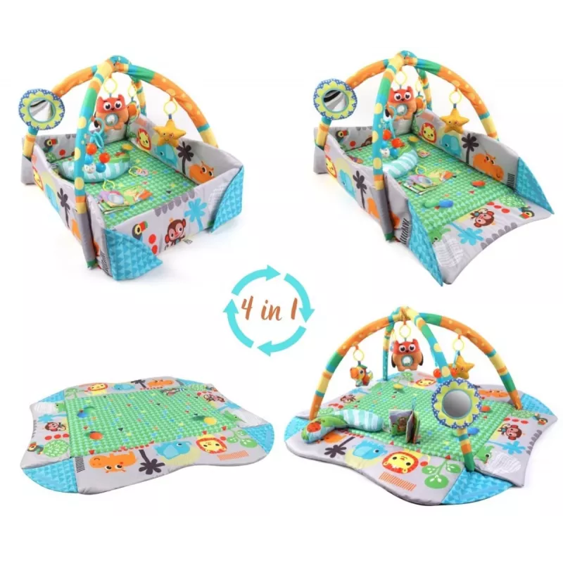 MILLY MALLY 4-in-1 Dschungel-Spielmatte, Trockenpool, Laufstall