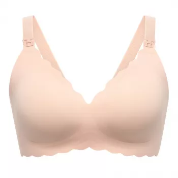 MOMCOZY YN46 Seamless Support Floral Nursing Bra Skin S