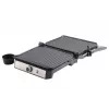 ELDOM GK200 GRILO Kontaktgrill 2000W mit einstellbarem Thermostat, antihaftbeschichtete Platten, Schwarz/Silber