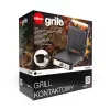 ELDOM GK200 GRILO Kontaktgrill 2000W mit einstellbarem Thermostat, antihaftbeschichtete Platten, Schwarz/Silber