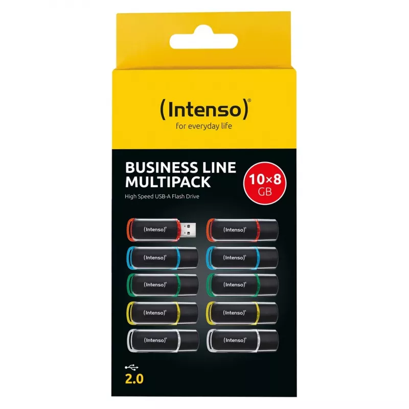 Intenso Business Line 8GB USB 2.0 Flash Drive 10er-Pack (verschiedene Farben)