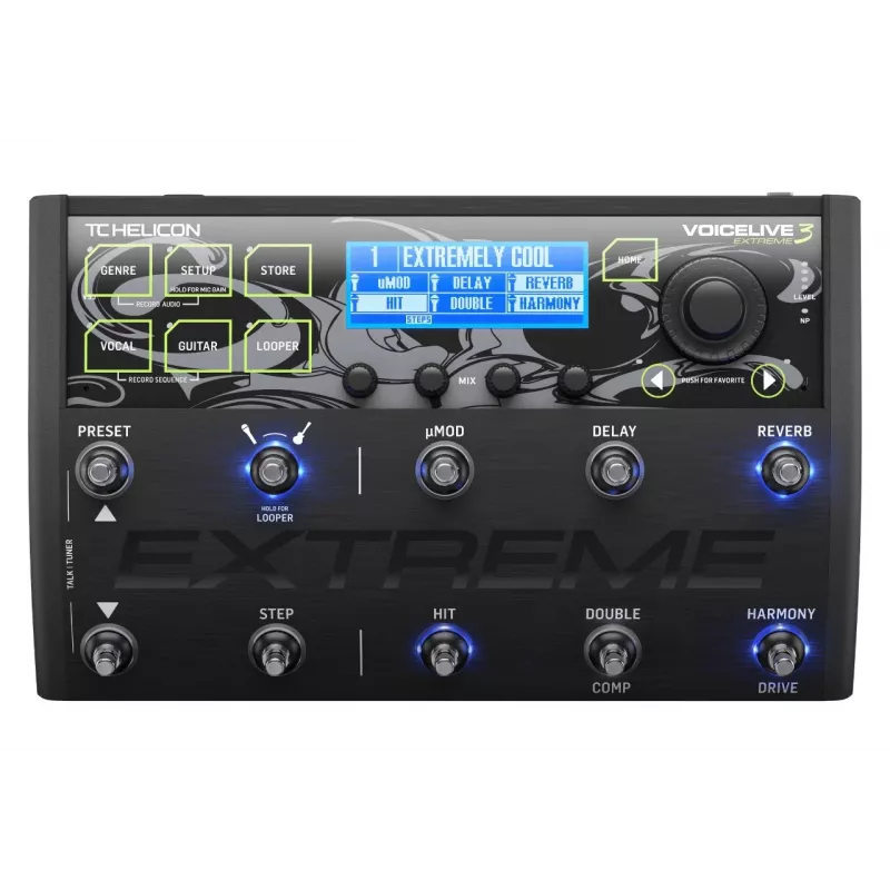 TC-Helicon VoiceLive 3 Extreme - Gitarren- & Gesangs-Multieffektprozessor mit Looper