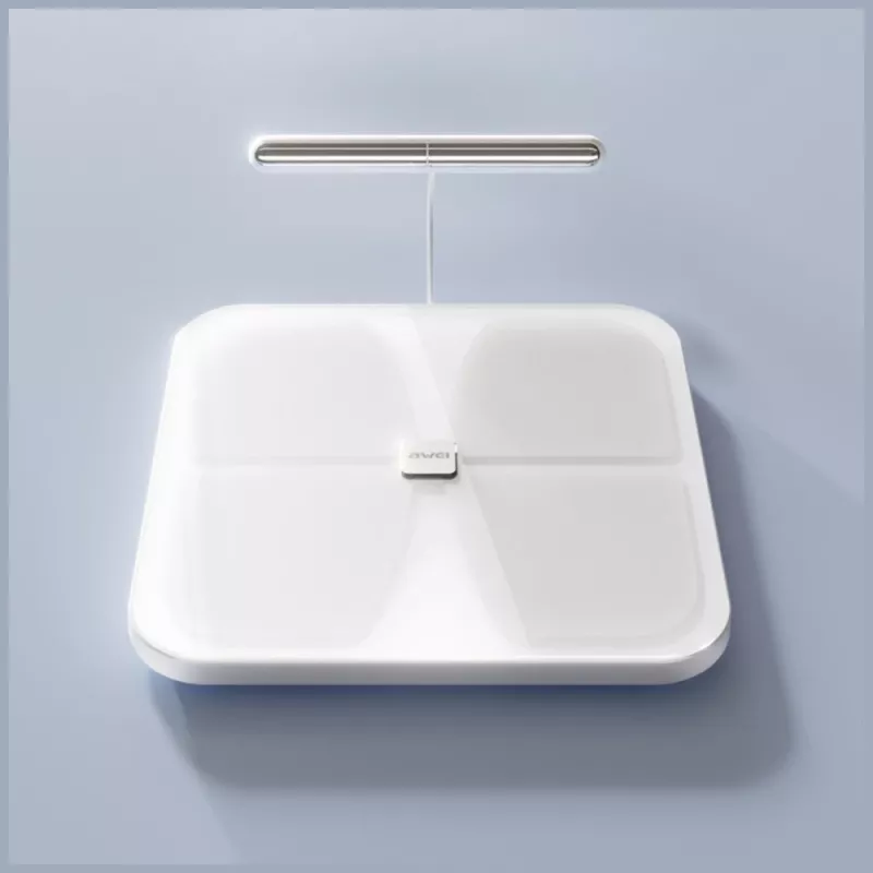 AWEI SS1 Multifunktionale Körperwaage mit Bluetooth 5.0, Weiß