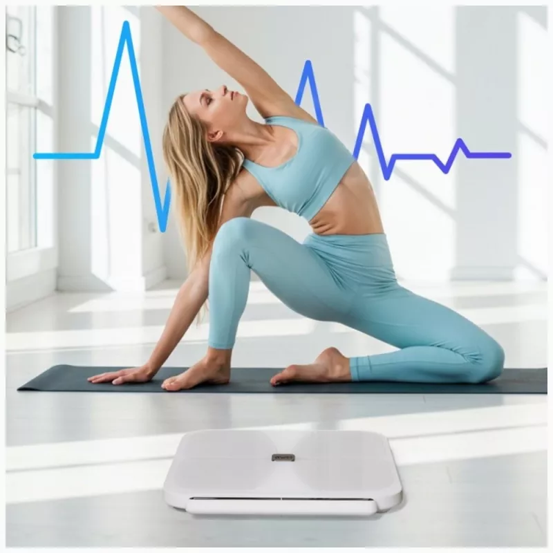 AWEI SS1 Multifunktionale Körperwaage mit Bluetooth 5.0, Weiß
