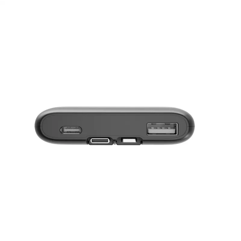 Gembird PB10-PD20-LCD-01 Powerbank mit integrierten Kabeln, Schnellladefunktion 20W, 10000 mAh, Schwarz