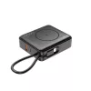 Gembird PB10-WPC15-LCD-01 Schnelllade-Powerbank mit kabellosem Ladegerät, 20 W, 10000 mAh, Schwarz