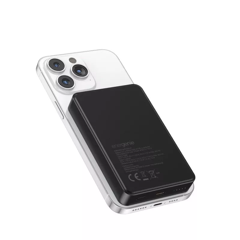 Gembird PB10-WPC15M-01 Magnetische Wireless Powerbank 15W, 10000 mAh, Schwarz