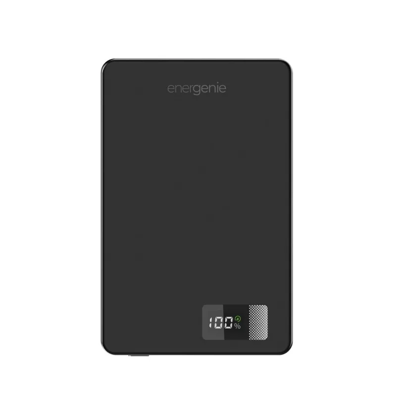 Gembird PB10-WPC15M-LCD-01 Magnetische kabellose Powerbank mit LCD, 15W, 10000 mAh, Schwarz