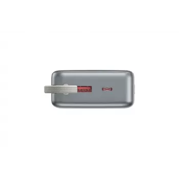 Gembird PB20-PD65-LCD-01 Schnelllade-Powerbank mit integrierten Kabeln, 65W, 20000 mAh, Schwarz