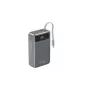 Gembird PB20-PD65-LCD-01 Schnelllade-Powerbank mit integrierten Kabeln, 65W, 20000 mAh, Schwarz