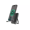 Gembird PB10-WPC15MS-01 Magnetische Wireless Powerbank mit integriertem Standfuß, 15W, 10000 mAh, Schwarz