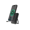 Gembird PB10-WPC15MS-01 Magnetische Wireless Powerbank mit integriertem Standfuß, 15W, 10000 mAh, Schwarz