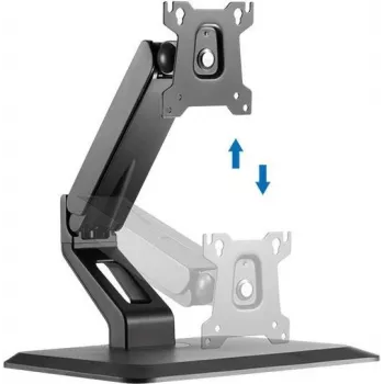 LogiLink BP0100 Single Monitor Desk Mount für 17-32 Zoll Bildschirme, 8 kg Tragfähigkeit, VESA 75x75/100x100, Schwarz