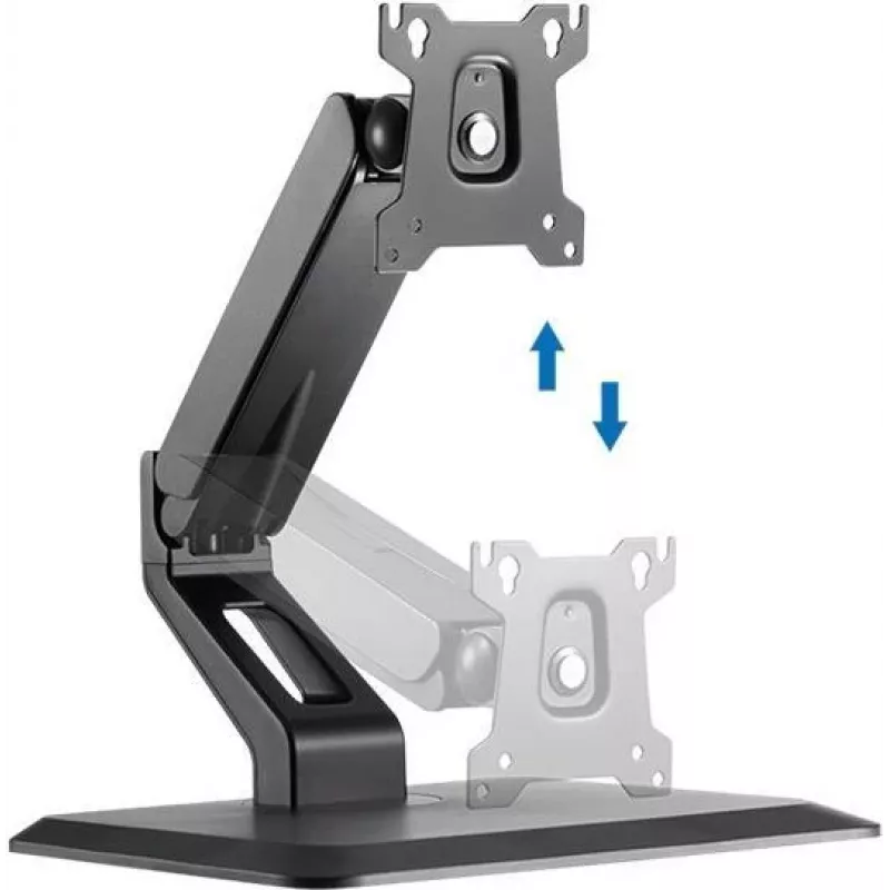 LogiLink BP0100 Single Monitor Desk Mount für 17-32 Zoll Bildschirme, 8 kg Tragfähigkeit, VESA 75x75/100x100, Schwarz