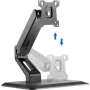 LogiLink BP0100 Single Monitor Desk Mount für 17-32 Zoll Bildschirme, 8 kg Tragfähigkeit, VESA 75x75/100x100, Schwarz