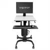 Ergotron WorkFit-C Single HD Sit-Stand Workstation - Mobile Cart - Black, Grey - 12,7 kg - 76,2 cm (30 inch) - VESA 75x75, 100x100, 200x100, 200x200 - 360°