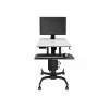Ergotron WorkFit-C Single HD Sit-Stand Workstation - Mobile Cart - Black, Grey - 12,7 kg - 76,2 cm (30 inch) - VESA 75x75, 100x100, 200x100, 200x200 - 360°