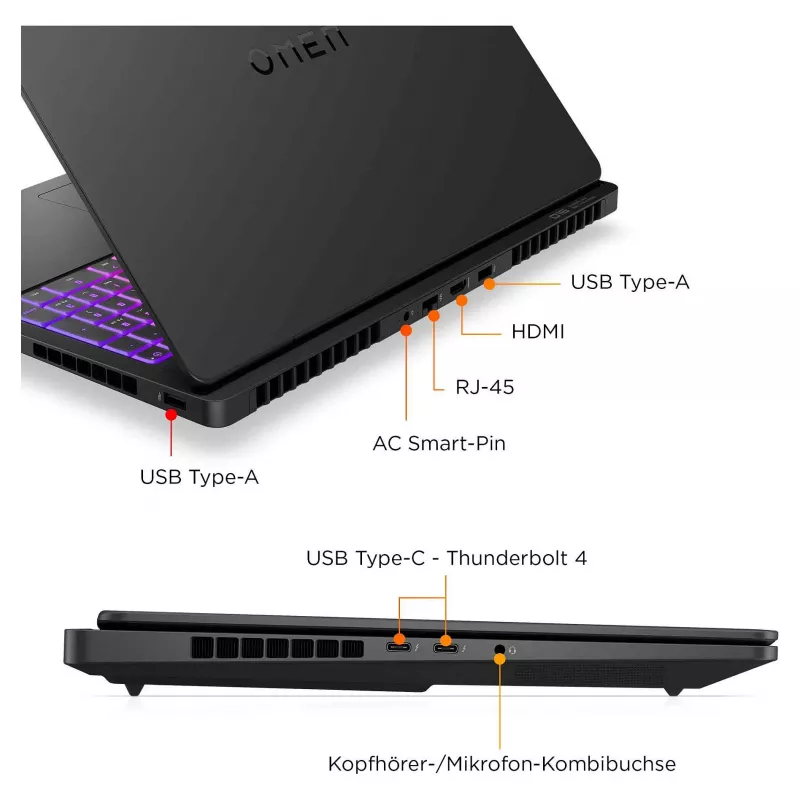 HP OMEN MAX 16-ah0193ng 16,0 inch QHD IPS 240Hz Gaming-Laptop, Intel Core Ultra 9 275HX, 32GB RAM, 1TB SSD, RTX 5080, Windows 11 Home