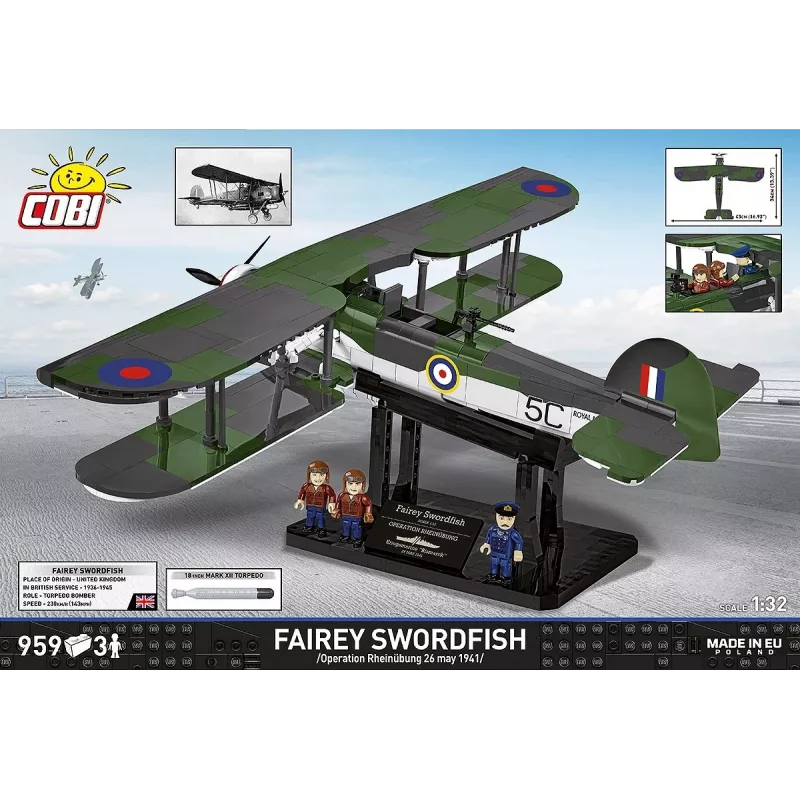 COBI KLOCKI Bausteine Fairey Swordfish Executive Edition 959 Teile