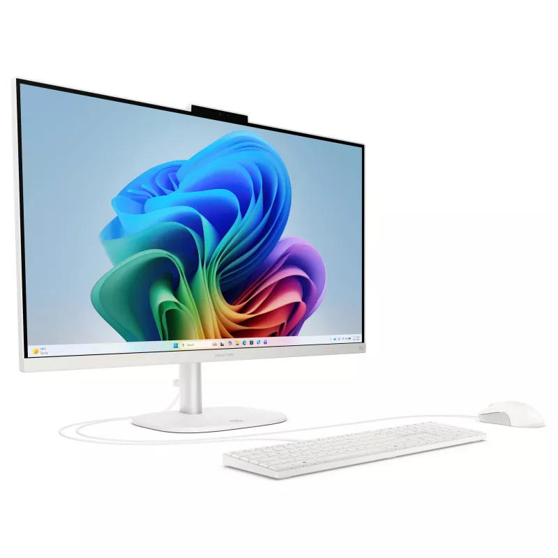 HP OmniStudio All-in-One 27-cw0174ng PC, 27 inch QHD Display, AMD Ryzen AI 7 445, 24GB RAM, 512GB SSD, Windows 11 Home, Weiß