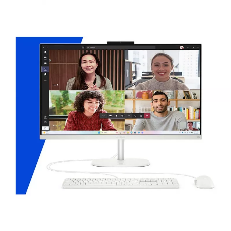 HP OmniStudio All-in-One 27-cw0174ng PC, 27 inch QHD Display, AMD Ryzen AI 7 445, 24GB RAM, 512GB SSD, Windows 11 Home, Weiß