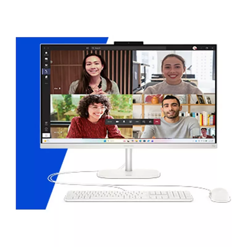 HP OmniStudio All-in-One 27-cw0174ng PC, 27 inch QHD Display, AMD Ryzen AI 7 445, 24GB RAM, 512GB SSD, Windows 11 Home, Weiß